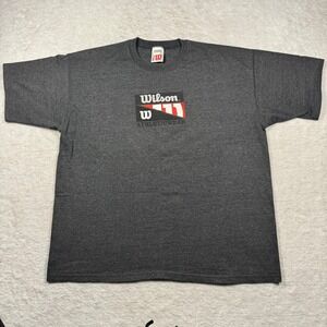 Wilson Athleticwear Mens XL T-Shirt Charcoal Gray Graphic Logo Short Sleeve Tee
